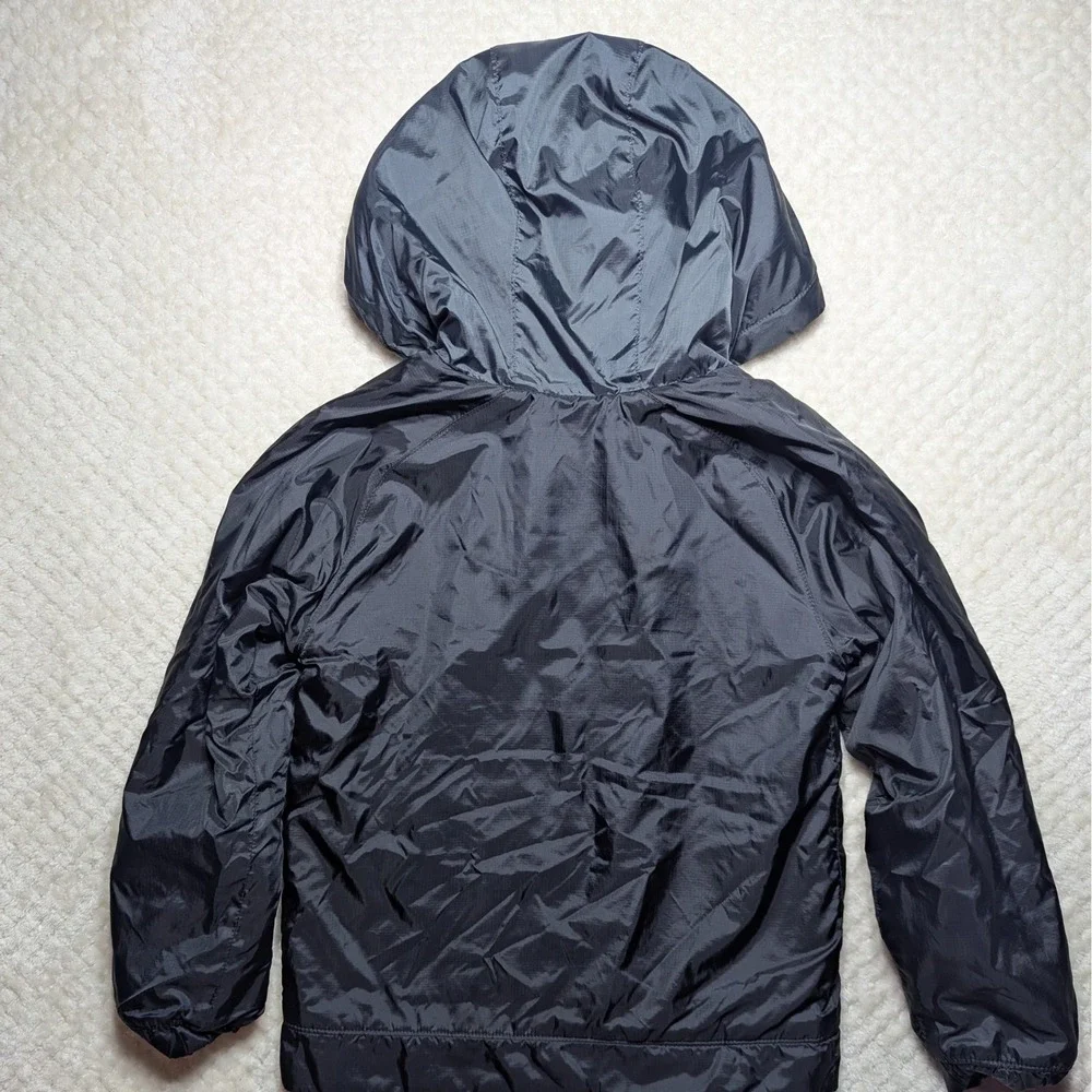 Nike Kids Black Windrunner Hooded Fleece Lined Windbreaker Jacket Size 5 4-5 YRS